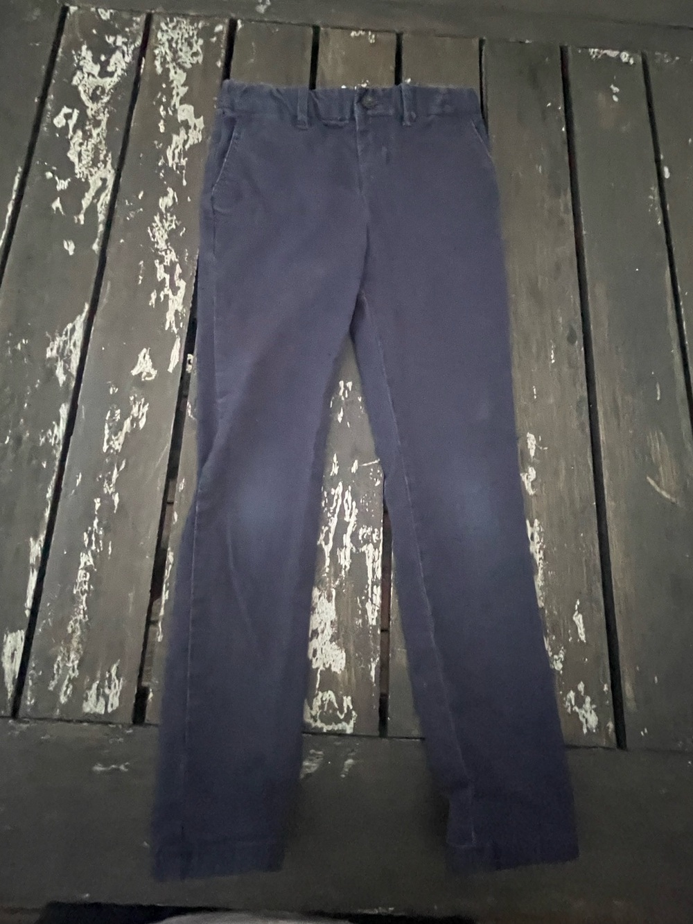 Ralph Lauren Girls Navy Chino Pants In Size 6 Adjustable Waist